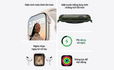 Apple Watch Series 7 41mm (GPS) Viền nhôm - Dây cao su | Chính Hãng VN/A